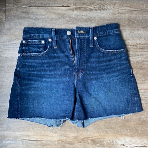 Madewell Dark Blue Jean Shorts - Picture 5 of 8